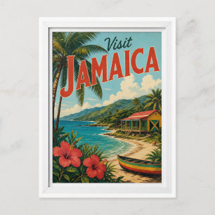 Besuchen Sie Jamaica Travel Vintage Postkarte