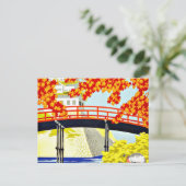 Besuchen Sie Japan Asia Vintage Travel Postkarte (Stehend Vorderseite)