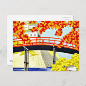 Besuchen Sie Japan Asia Vintage Travel Postkarte (Vorne/Hinten)