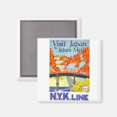 Besuchen Sie Japan per Post - N.Y.K. Lines Magnet (Vorderseite/Rückseite)