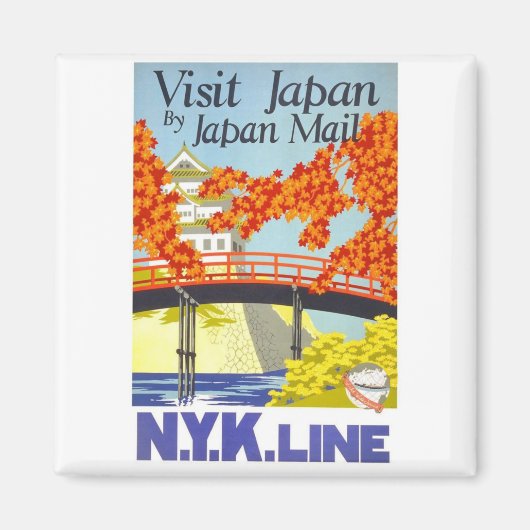 Besuchen Sie Japan per Post - N.Y.K. Lines Magnet (Vorne)