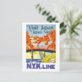 Besuchen Sie Japan Vintage Reisen Kunst Postkarte (Stehend Vorderseite)