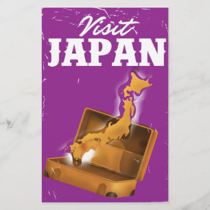 Besuchen Sie Japan Vintage Reiseplakat Briefpapier