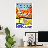"Besuchen Sie Japan" Vintage Travel Poster (Heimbüro)