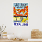 "Besuchen Sie Japan" Vintage Travel Poster (Küche)