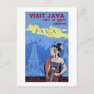Besuchen Sie Java Postkarte