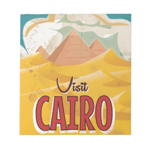 Besuchen Sie Kairo Ägypten Vintage-Reiseposter Notizblock