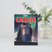 Besuchen Sie Kanada Reiseplakat Postkarte (Stehend Vorderseite)