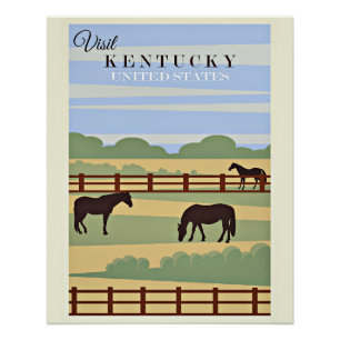 Besuchen Sie Kentucky Reiseplakat, Poster