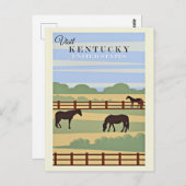 Besuchen Sie Kentucky Reiseplakat, Postkarte (Vorne/Hinten)