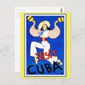 Besuchen Sie Kuba Karibischer Jahrgang Postkarte (Vorne/Hinten)
