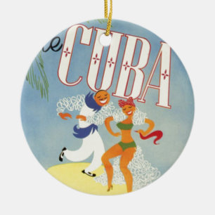 Besuchen Sie Kuba Tiki Fiesta Siesta Vintage Urlau Keramikornament