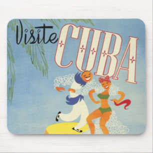 Besuchen Sie Kuba Tiki Fiesta Siesta Vintage Urlau Mousepad