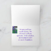 BESUCHEN SIE LILA IRISEN, "SIE SIND IN UNSEREN GED KARTE (Innenseite)