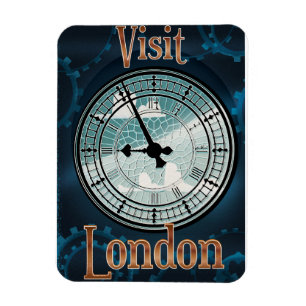 Besuchen Sie London viktorianisches Reiseplakat Magnet
