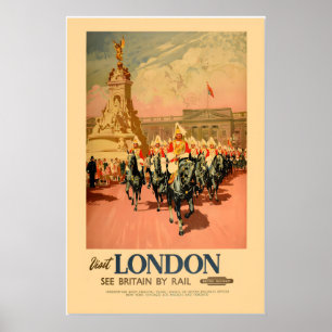Besuchen Sie London während der Krönung 1953 im Vi Poster