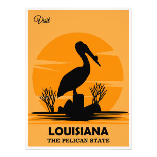 Besuchen Sie Louisiana, Der Pelikan-Staat, Fotodruck