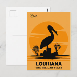 Besuchen Sie Louisiana, Der Pelikan-Staat, Postkarte