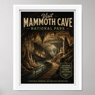 Besuchen Sie Mammoth Cave National Park Reise Vint Poster