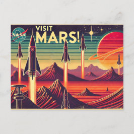 Besuchen Sie Mars! Postkarte