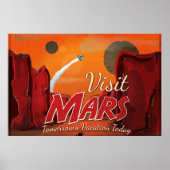 Besuchen Sie Mars Vintage Poster (Vorne)