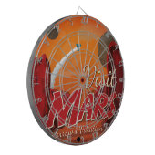 Besuchen Sie Mars Vintage Poster Dartscheibe (Vorderseite Links)