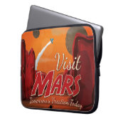 Besuchen Sie Mars Vintage Poster Laptopschutzhülle (Vorderseite Links)