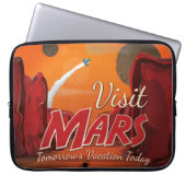 Besuchen Sie Mars Vintage Poster Laptopschutzhülle (Vorderseite)