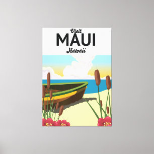 Besuchen Sie Maui Hawaii Tourismusplakat Leinwanddruck