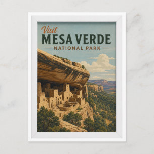 Besuchen Sie Mesa Verde National Park Reise Vintag Postkarte