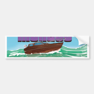 Besuchen Sie Monaco Reiseplakat Autoaufkleber