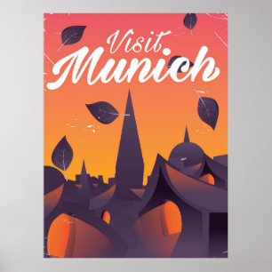 Besuchen Sie München Deutschland Reiseplakat Poster