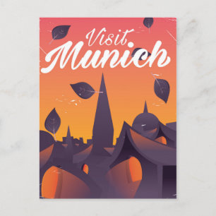 Besuchen Sie München Deutschland Reiseplakat Postkarte