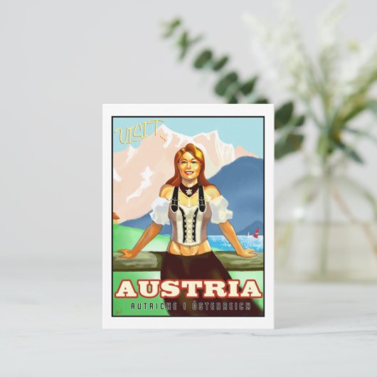 Besuchen Sie Österreich! Postkarte (Stehend Vorderseite)