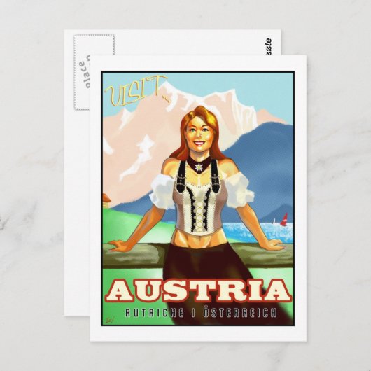 Besuchen Sie Österreich! Postkarte (Vorne/Hinten)