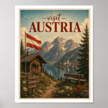 Besuchen Sie Österreich Reise Vintage