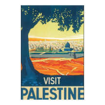 Besuchen Sie Palestine Vintage Travel Poster