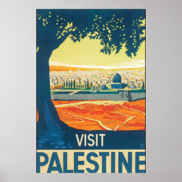 Besuchen Sie Palestine Vintage Travel Poster