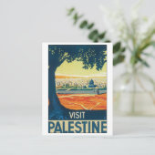 Besuchen Sie Palestine Vintage Travel Poster Postkarte (Stehend Vorderseite)