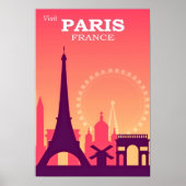Besuchen Sie Paris Vintag Poster (Vorne)