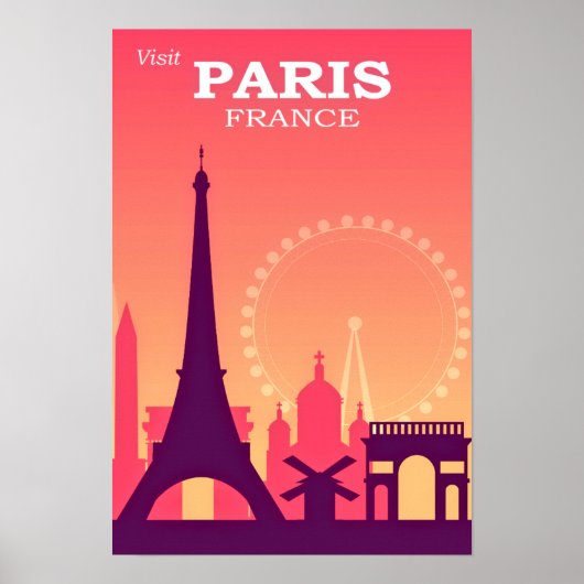Besuchen Sie Paris Vintag Poster (Vorne)