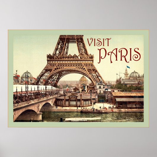 Besuchen Sie Paris ~ Vintage Travel Poster (Vorne)