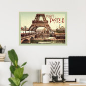 Besuchen Sie Paris ~ Vintage Travel Poster (Heimbüro)