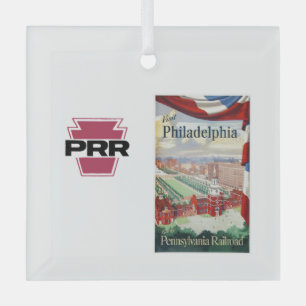 Besuchen Sie Philadelphia über den PRR Ornament Aus Glas