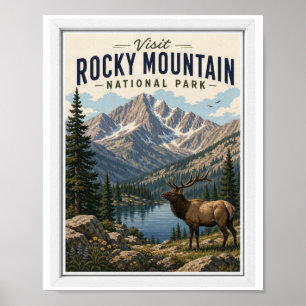 Besuchen Sie Rocky Mountain National Park Travel V Poster