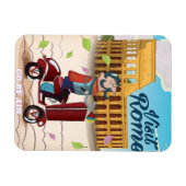 Besuchen Sie Rom Cartoon Reiseplakat Magnet (Horizontal)
