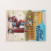 Besuchen Sie Rom Cartoon Reiseplakat Puzzle (Horizontal)