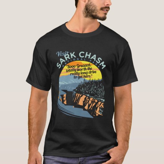 Besuchen Sie Sark Chasm Novelty T-Shirt (Vorderseite)
