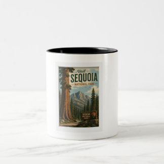 Besuchen Sie Sequoia National Park Reise Vintage Zweifarbige Tasse