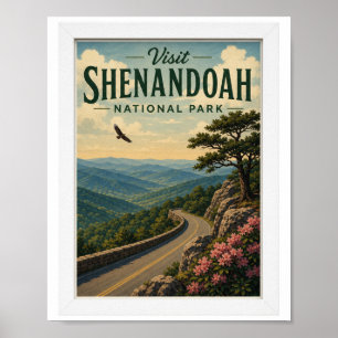 Besuchen Sie Shenandoah Nationalpark Reise Vintage Poster